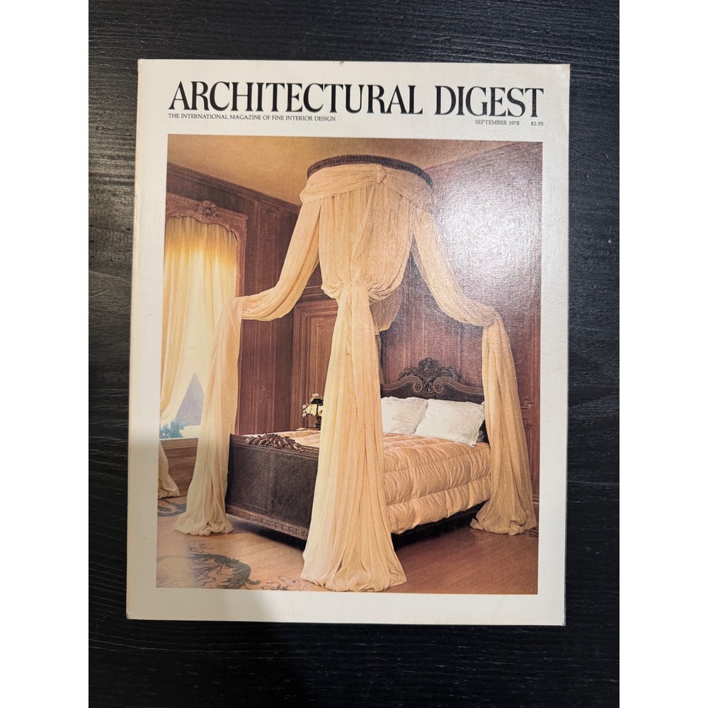 Architectural Digest September 1978  Magazine Vintage Interior Design Antiques